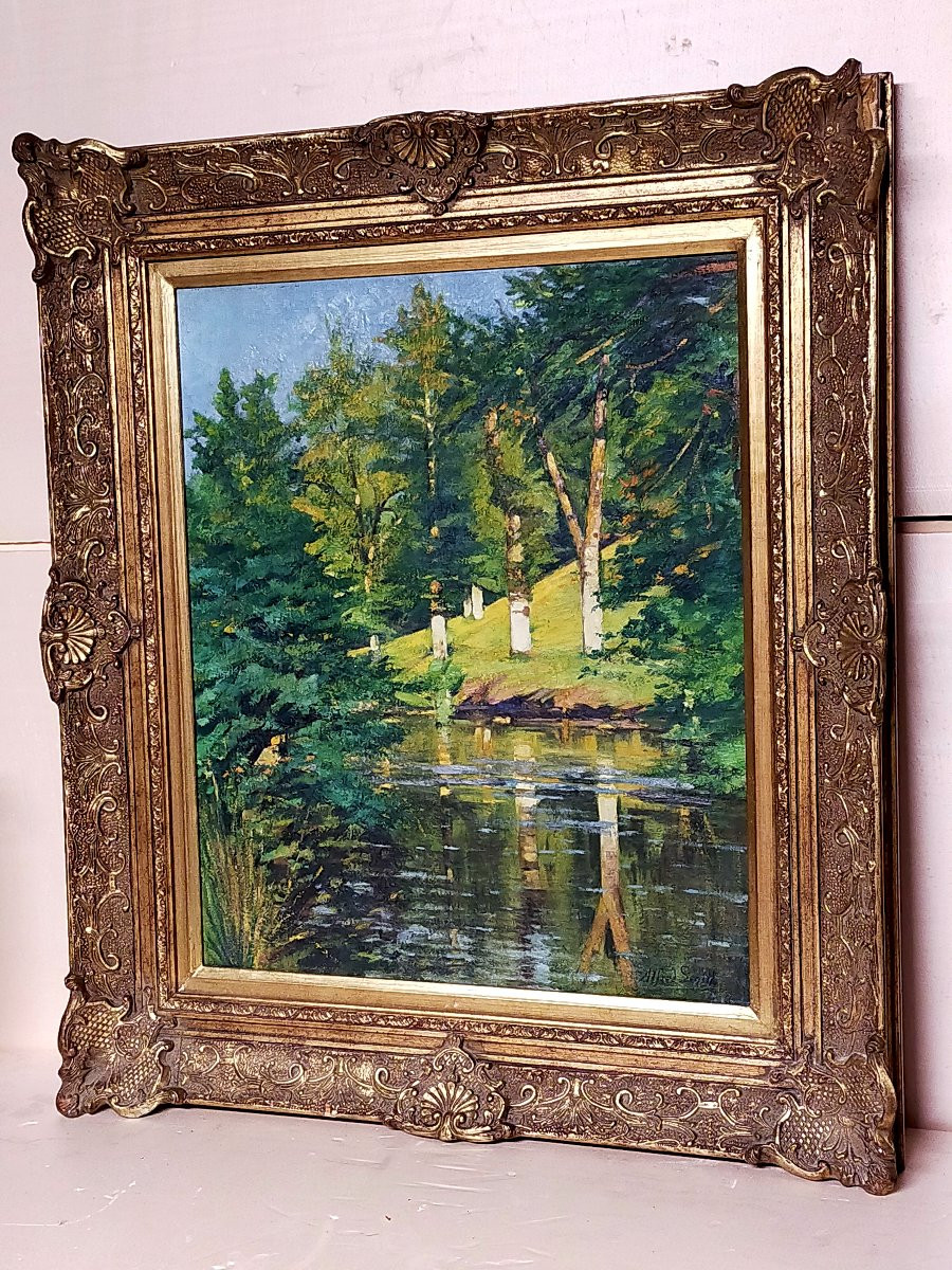Alfred Smith (1854-1936) Crozant River (creuse, Bordeaux Madeline Alluaud)-photo-4