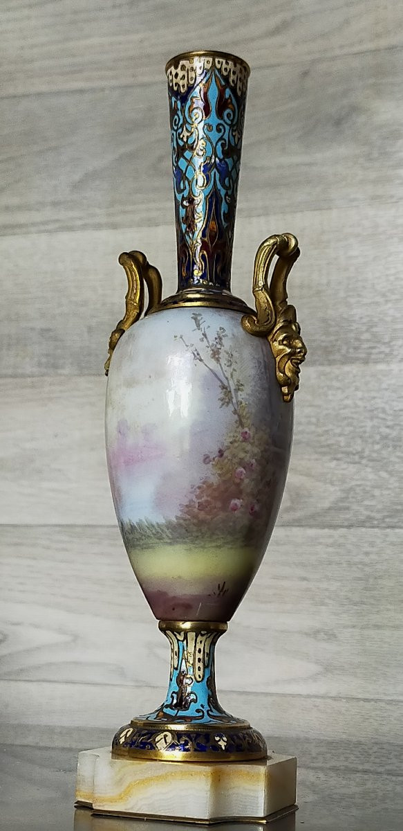 Cloisonné Vase And Sevres Porcelain -photo-2