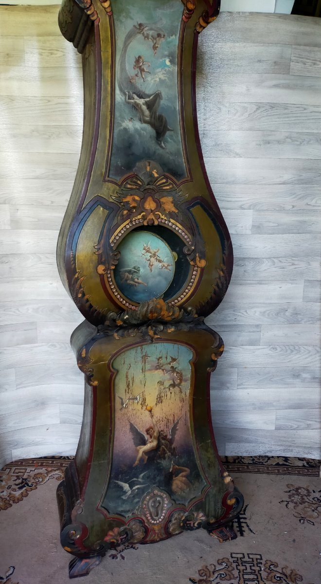 Charles Fabre 1851-1933 Large Grandfather Clock (toulouse Exhibition, Château d'Eau Gallery)-photo-2