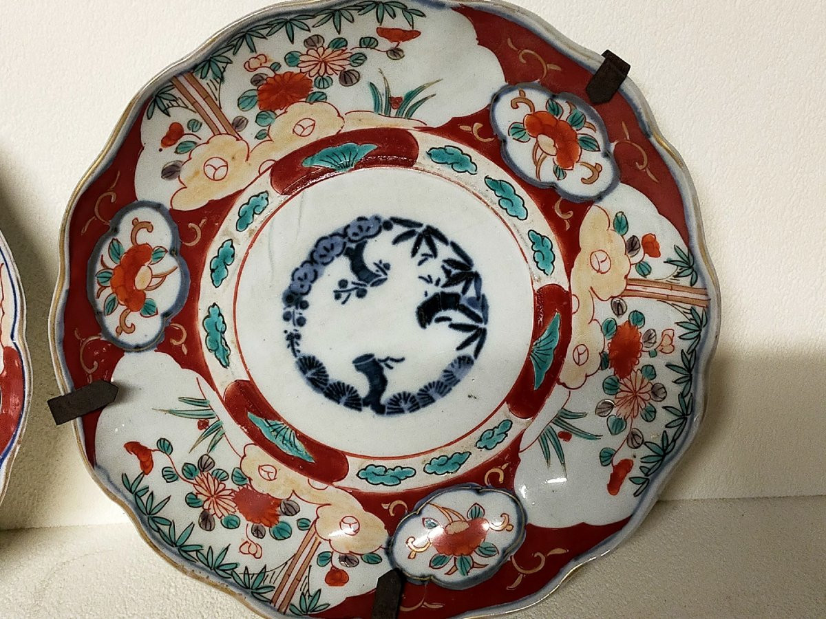 paire d&#039;assiettes plats  imari japon -photo-3
