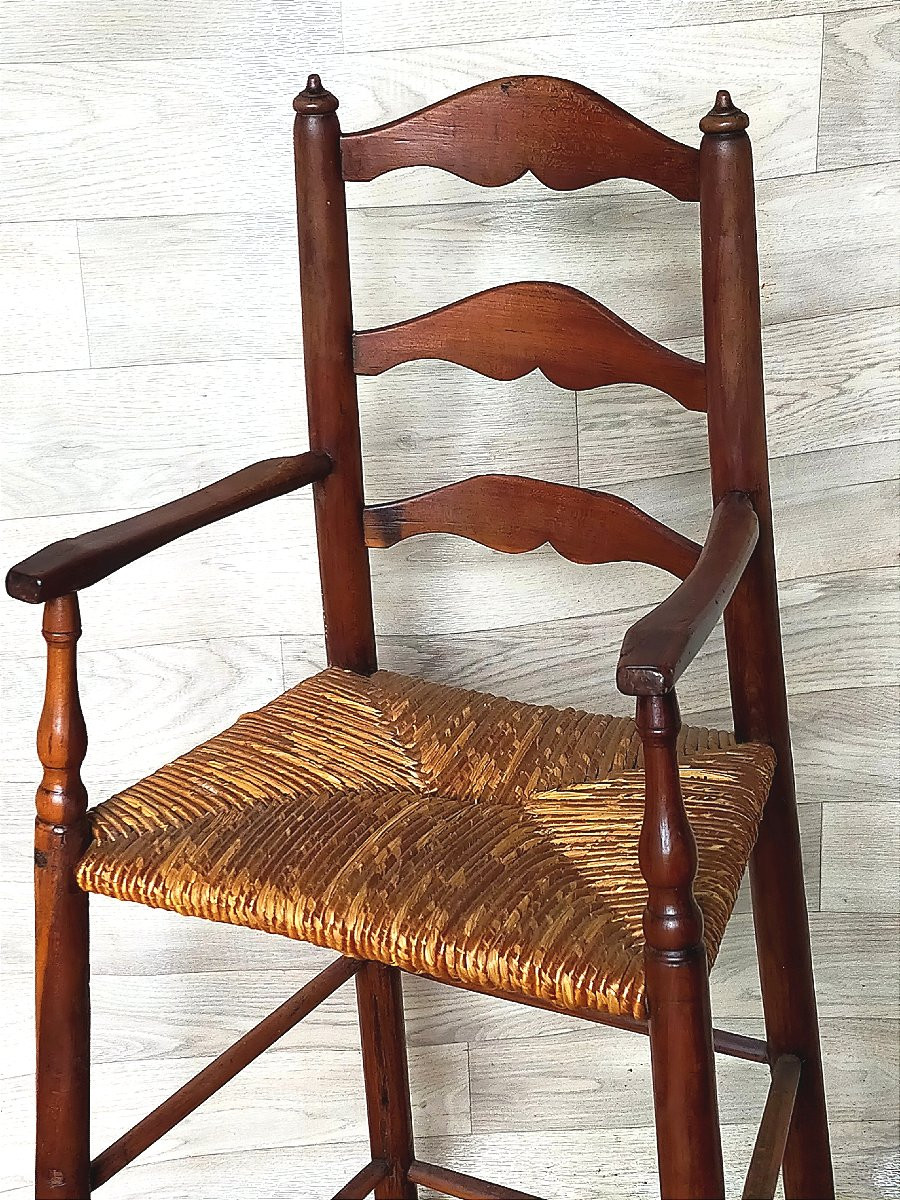 chaise haute d'enfant en merisier 19ème -photo-2