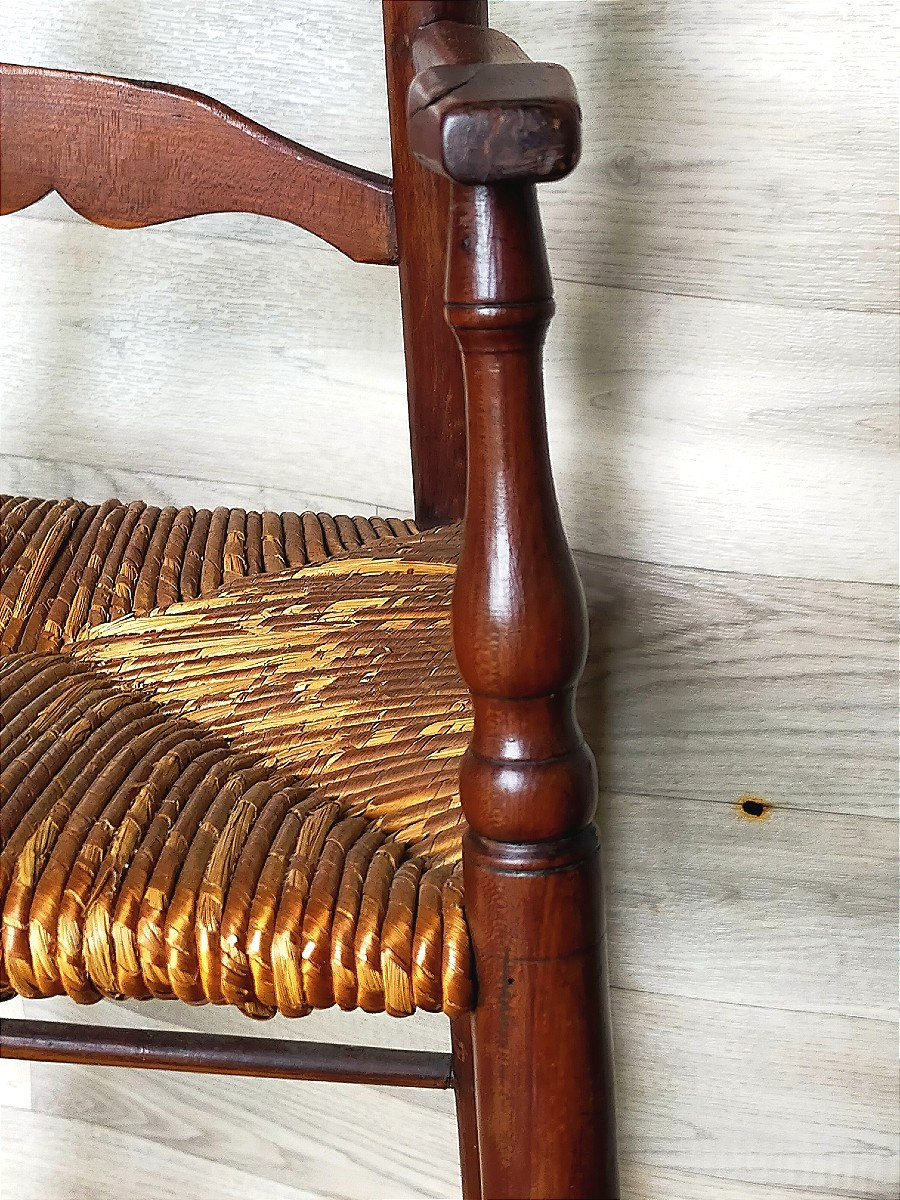 chaise haute d'enfant en merisier 19ème -photo-1