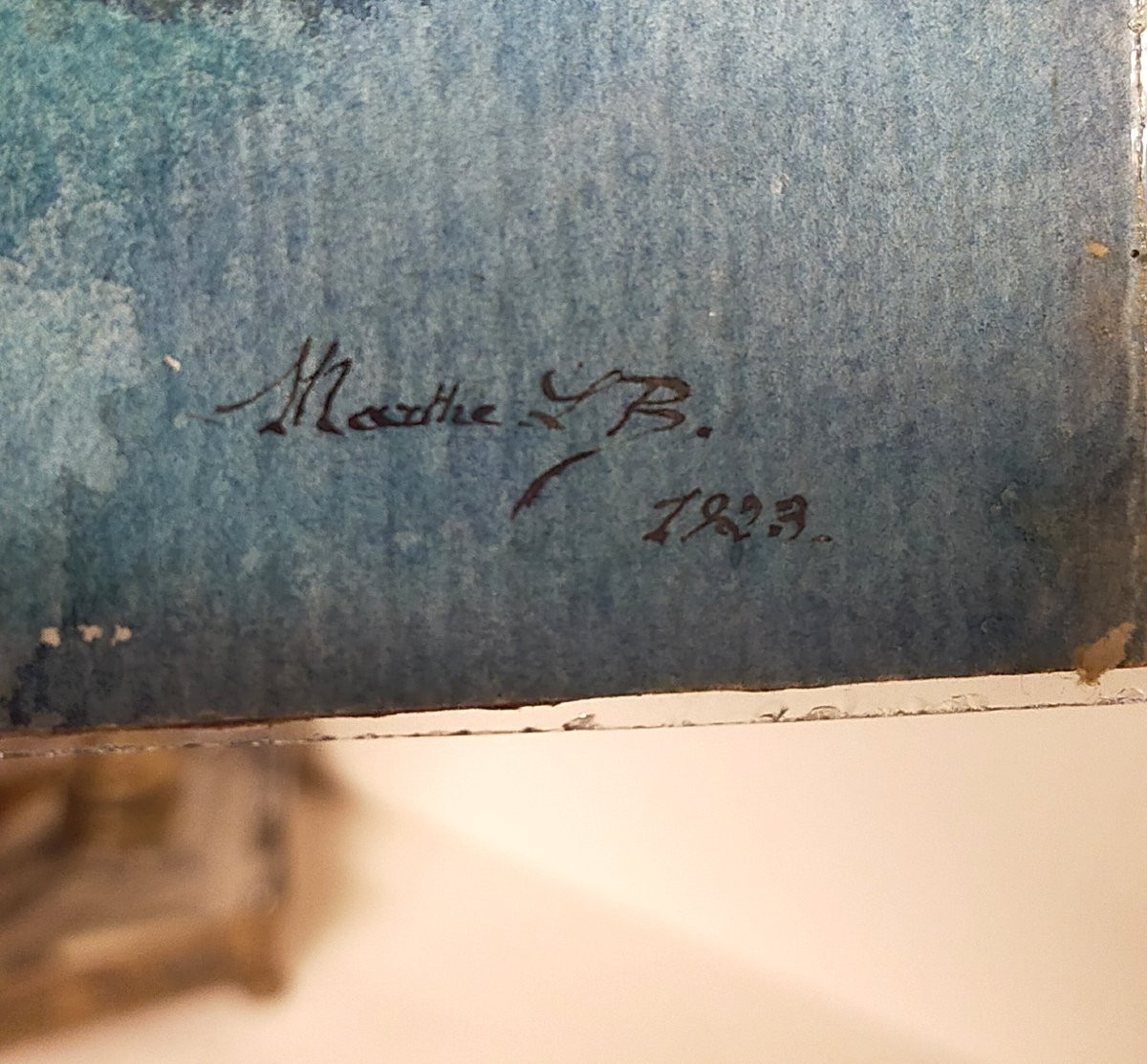 la citronnade aquarelle signée marthe 1928-photo-3