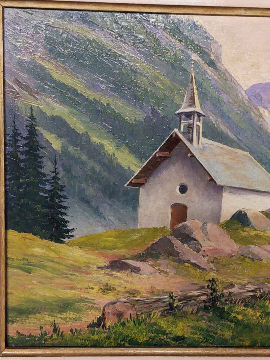The Chapel Of Ailefroide Vallouise Pelvoux Hautes Alpes René Cabaud (1892-1964) -photo-2