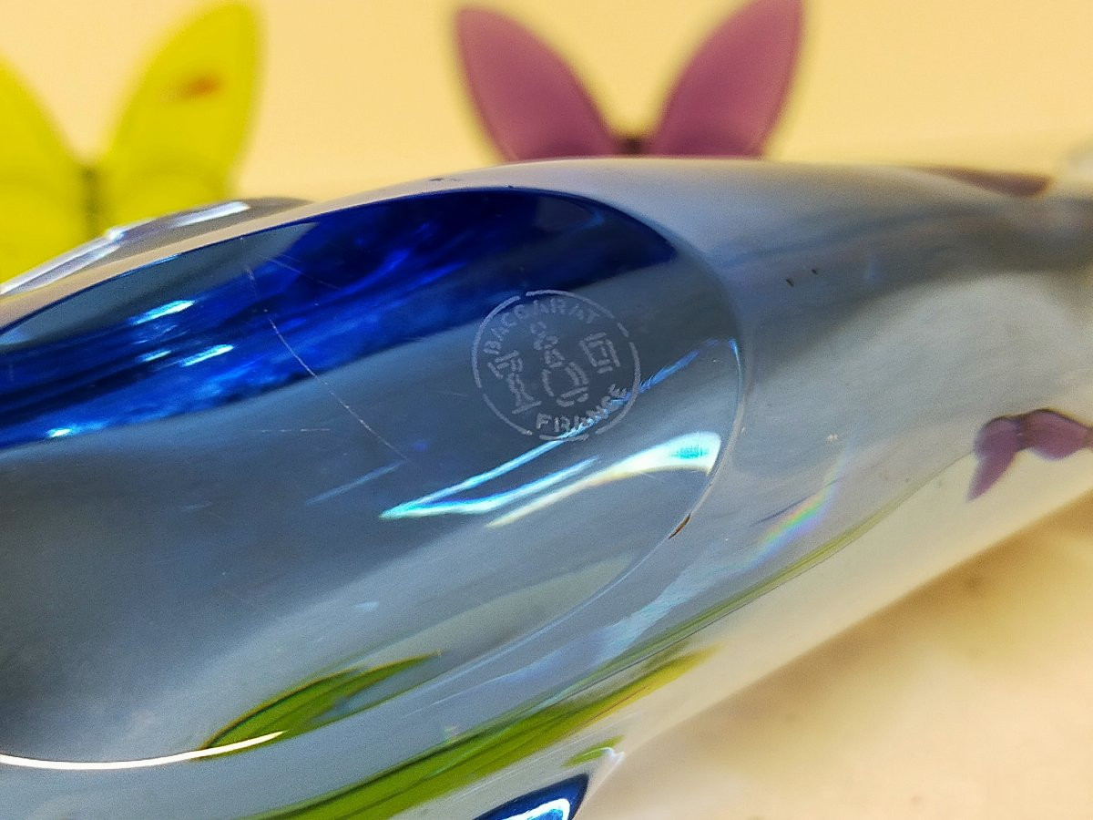 papillon et baleine en cristal de baccarat-photo-3