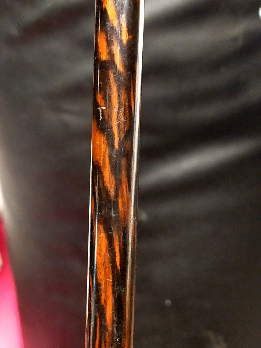 canne or et &eacute;caille sign&eacute;e cazal-photo-4