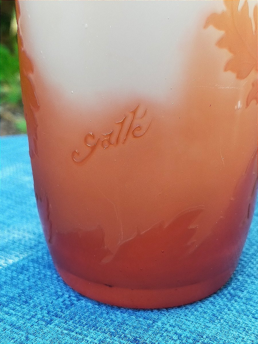 Large Emile Gallé Vase, Nancy School -photo-3