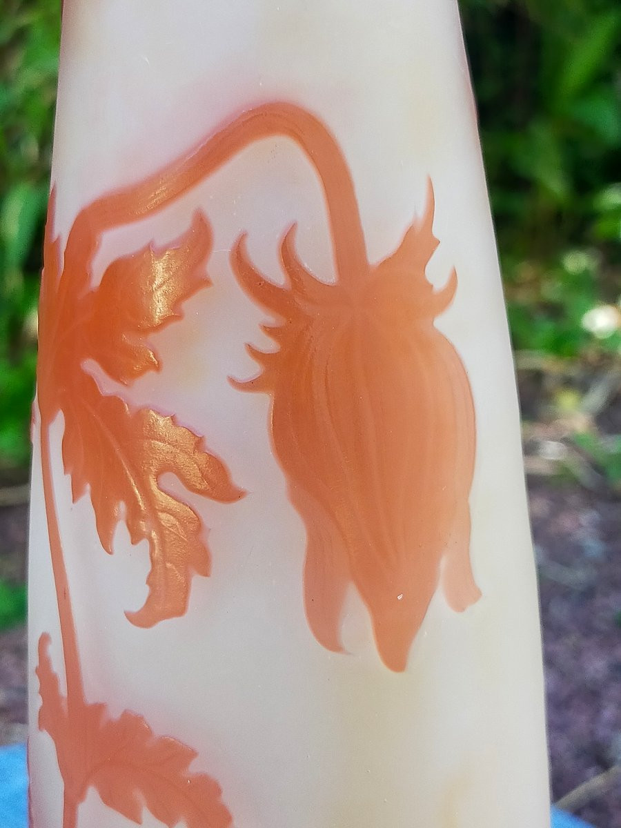 Large Emile Gallé Vase, Nancy School -photo-2