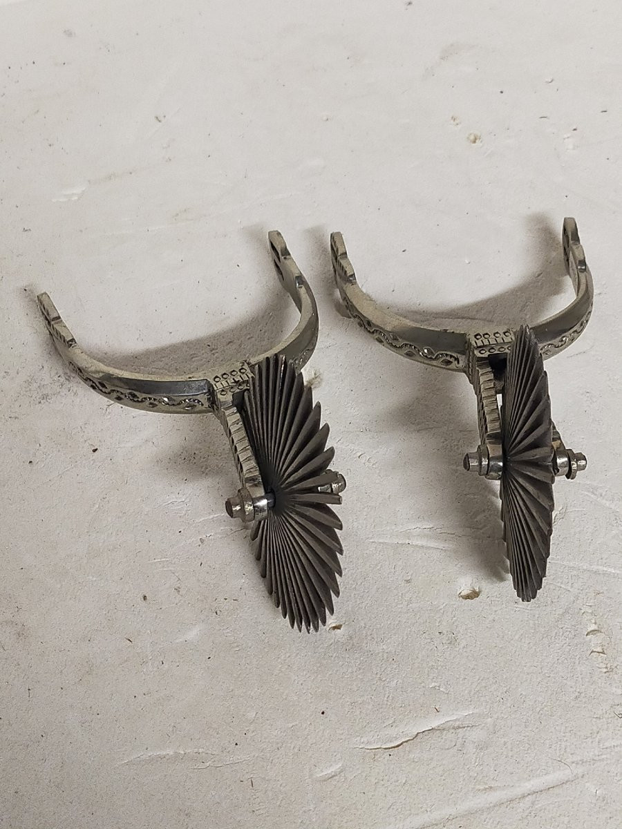 paire d'éperons a molettes pour chaussures-photo-3