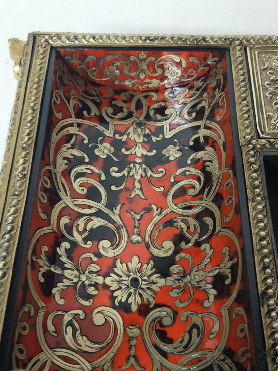 Boulle Marquetry Inkwell, Napoleon III-photo-4