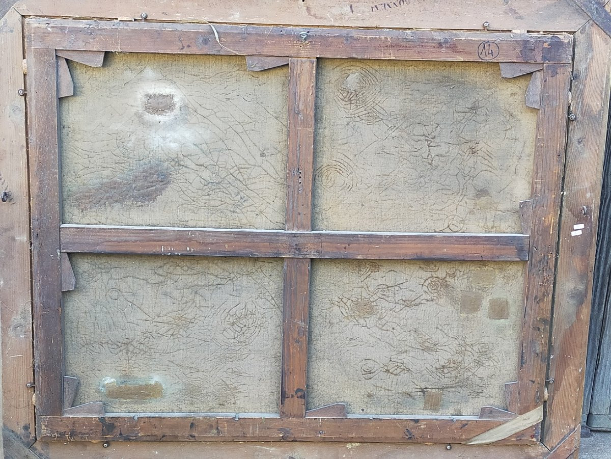 Alfred Plauzeau (1875-1918) Appolon et Daphn&eacute; tableau mythologique -photo-2