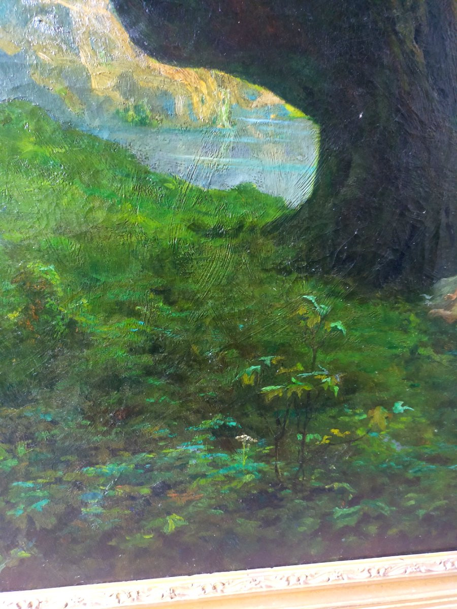 Alfred Plauzeau (1875-1918) Appolon et Daphn&eacute; tableau mythologique -photo-4