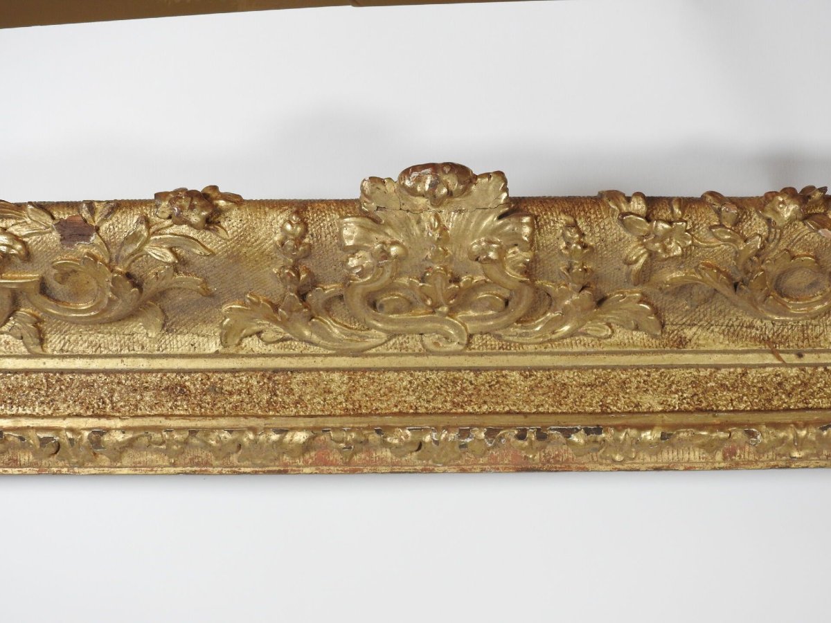Large Regency Frame In Carved Wood, 18th Century -photo-2