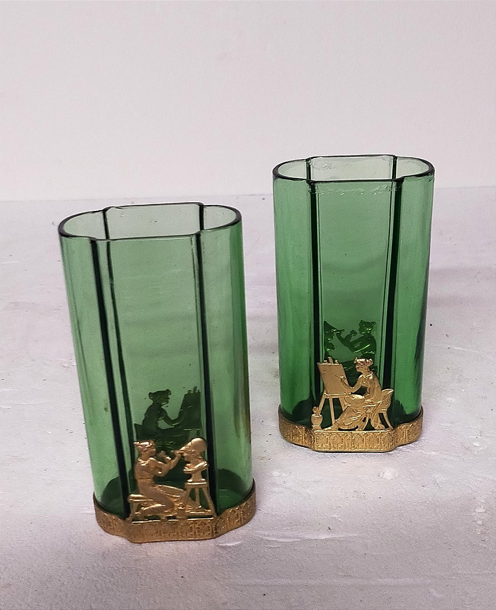 Pair Of Vases With Bronze Mounts, Allegory Of The Arts And Music -photo-2