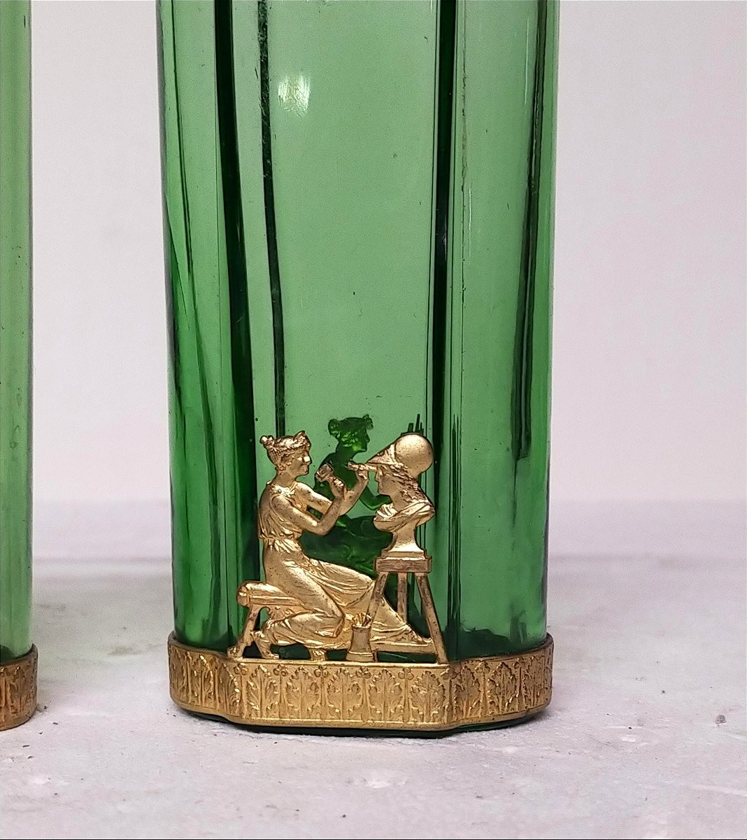 Pair Of Vases With Bronze Mounts, Allegory Of The Arts And Music -photo-3