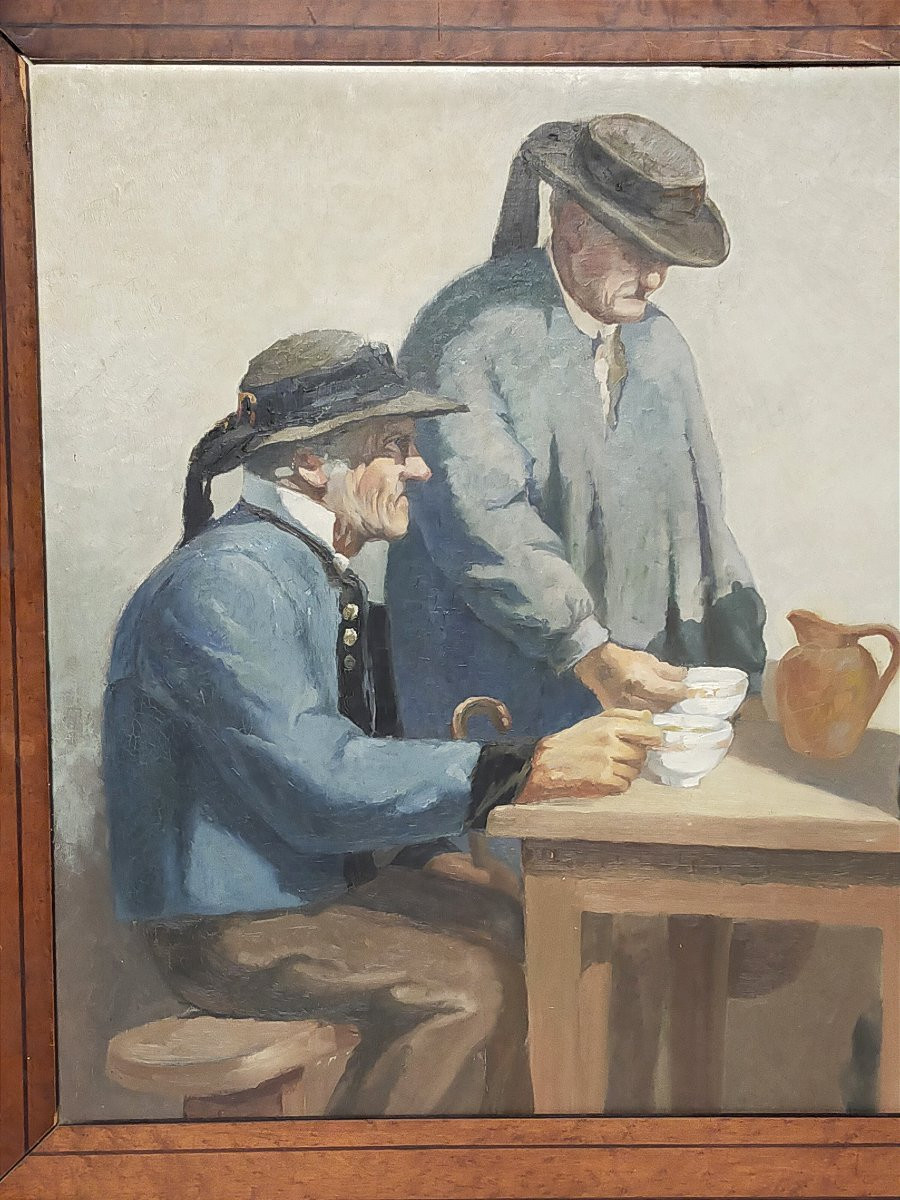 Les bretons a la bolée de cidre (Ecole Bretonne Pont Aven )-photo-2