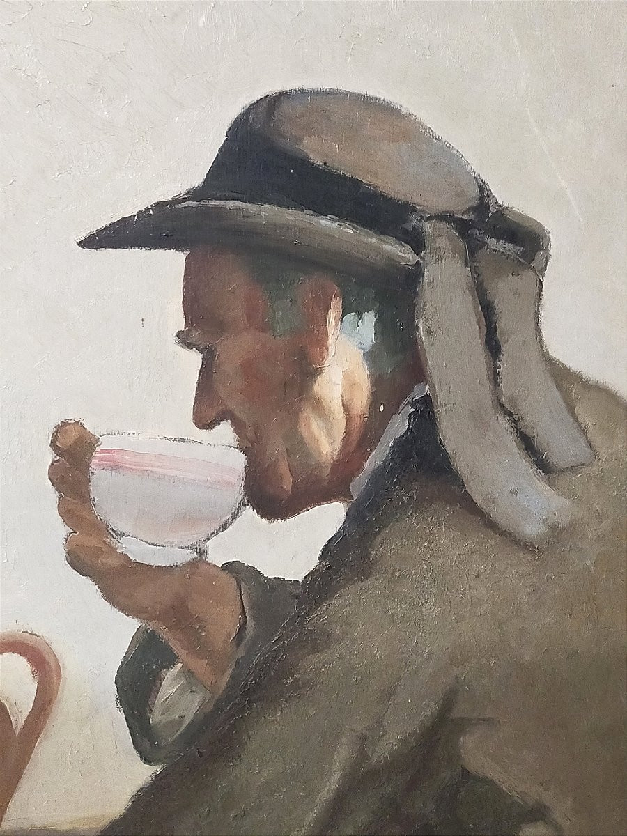 Les bretons a la bolée de cidre (Ecole Bretonne Pont Aven )-photo-4