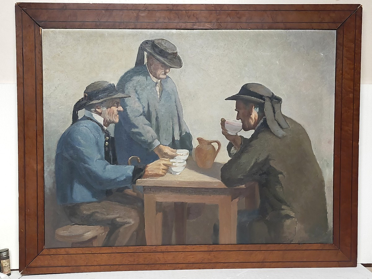 Les bretons a la bolée de cidre (Ecole Bretonne Pont Aven )