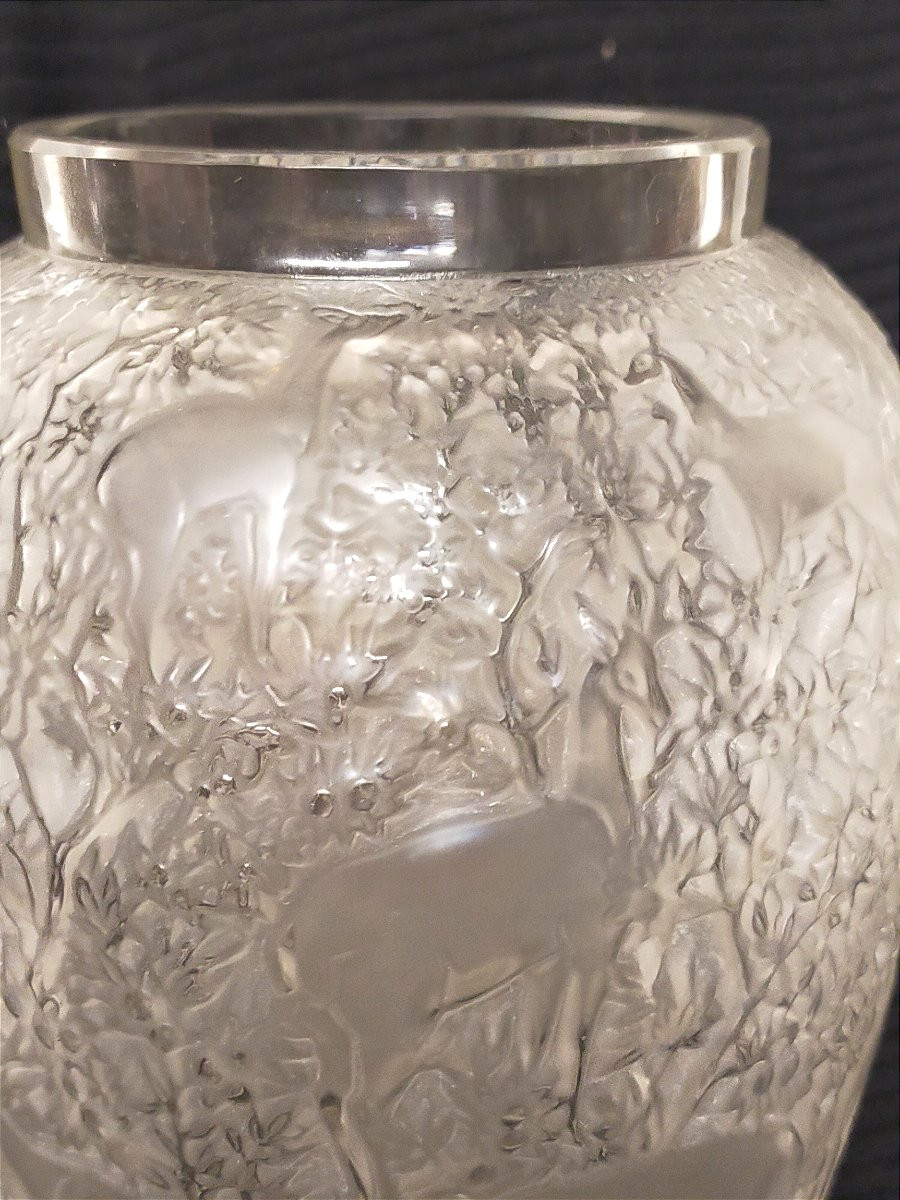 "does" Vase In Pressed Molded Glass – Lalique, Art Deco-photo-3