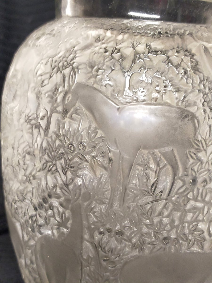 "does" Vase In Pressed Molded Glass – Lalique, Art Deco-photo-1