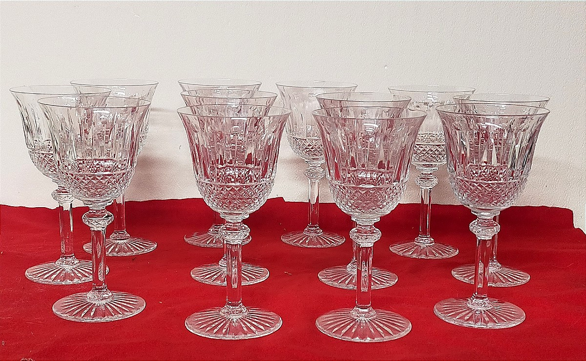 Six Or Twelve Saint Louis Tommy Cristal Water Glasses