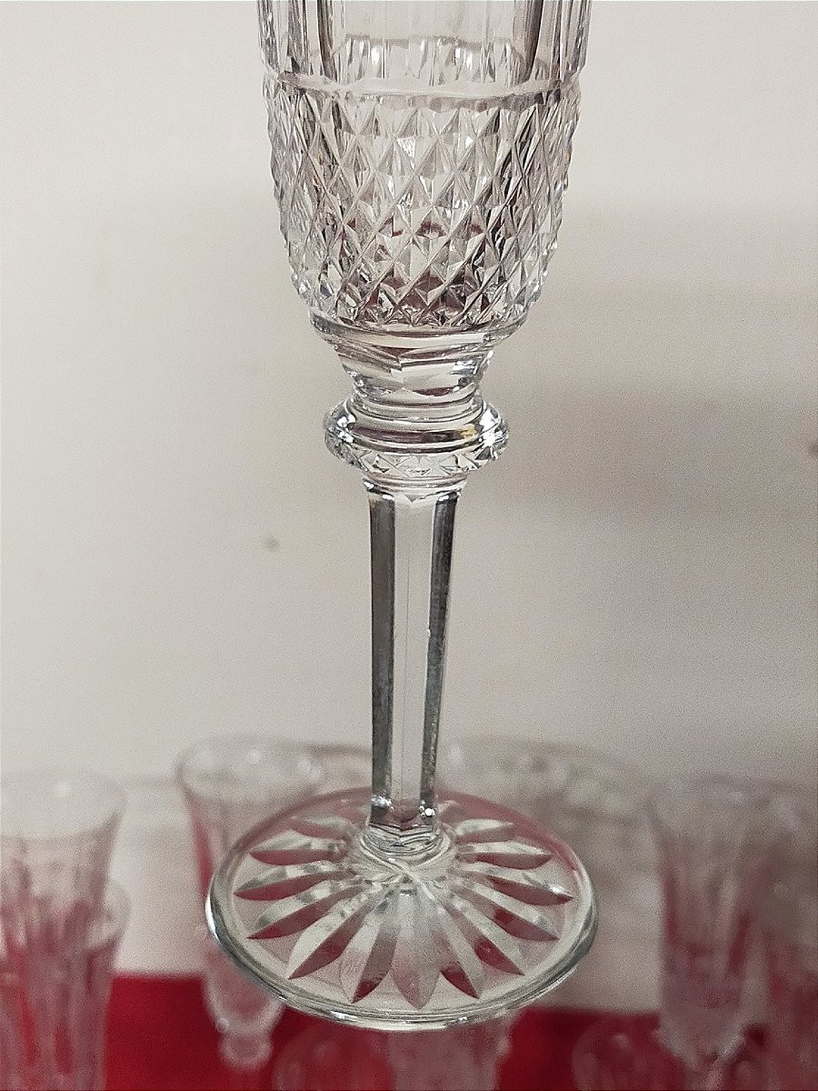 11 Saint Louis Tommy Model Crystal Champagne Flutes -photo-4