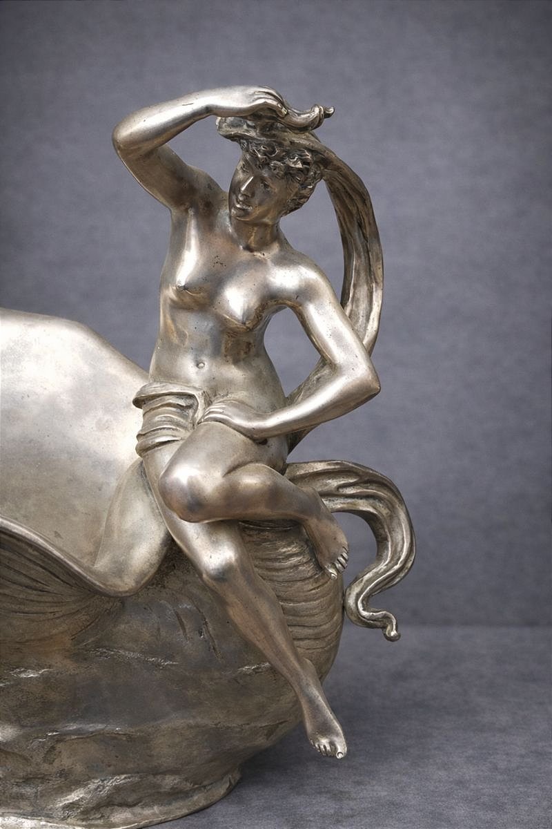 Vases et Jardini&egrave;re Aux Grenouilles et L&eacute;zard Art Nouveau Sign&eacute; Garnier-photo-2