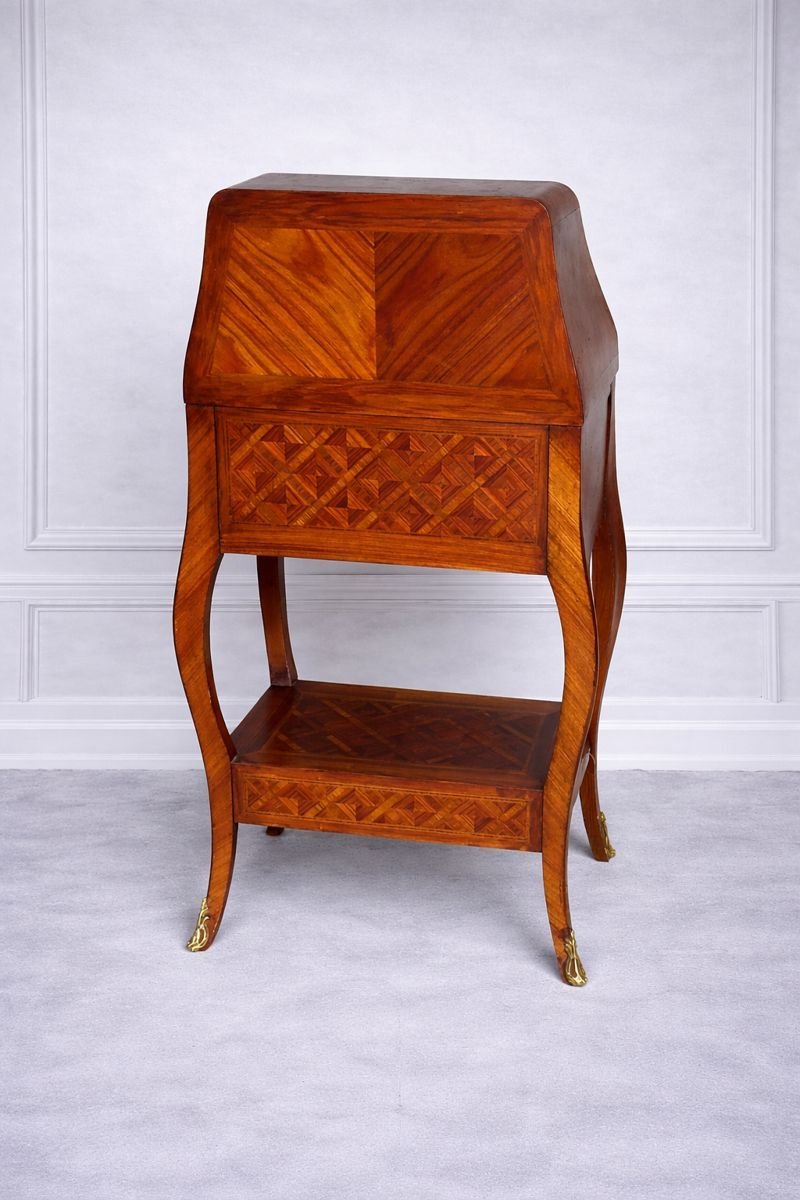 Small Marquetry Writing Desk (secretary, Writing Desk)-photo-2