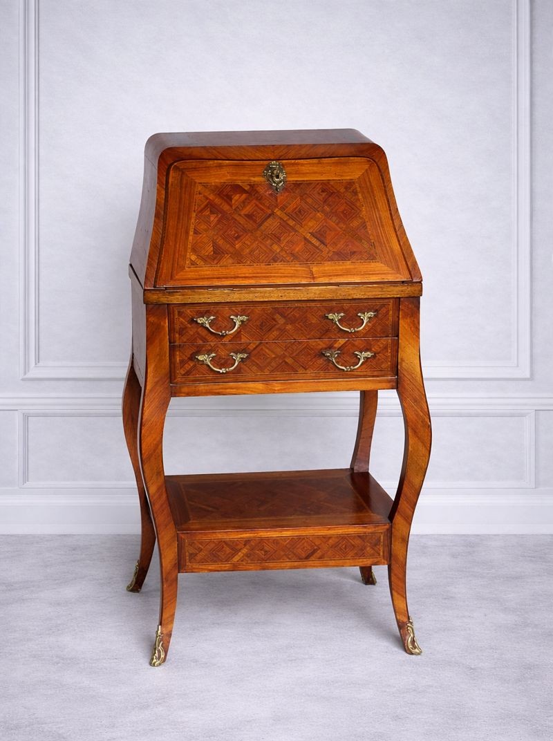 Small Marquetry Writing Desk (secretary, Writing Desk)