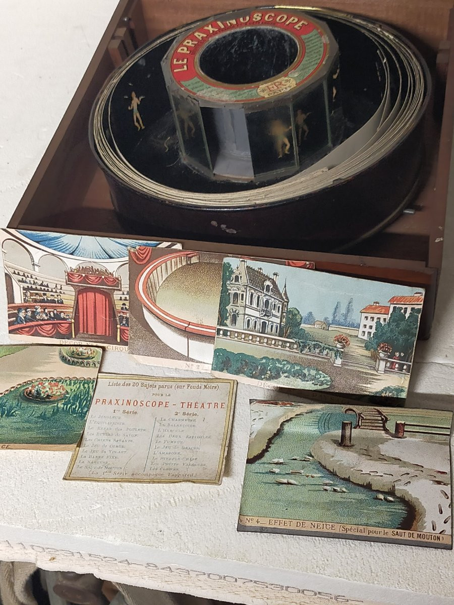 Praxinoscope-théâtre Ancien Signed émile Reynaud – Paris – Late 19th Century-photo-8