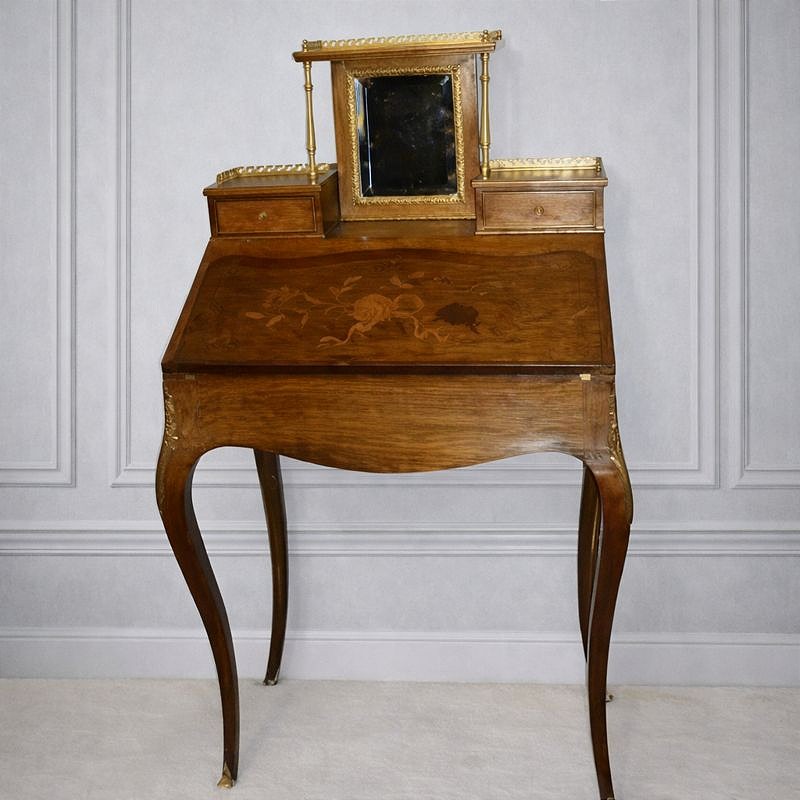 Bureau bonheur du jour secrétaire en marqueterie 