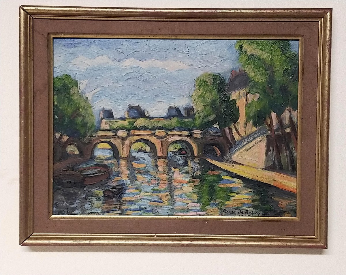 Pierre de Belay 1890/1947  La Seine et le Pont Neuf à Paris