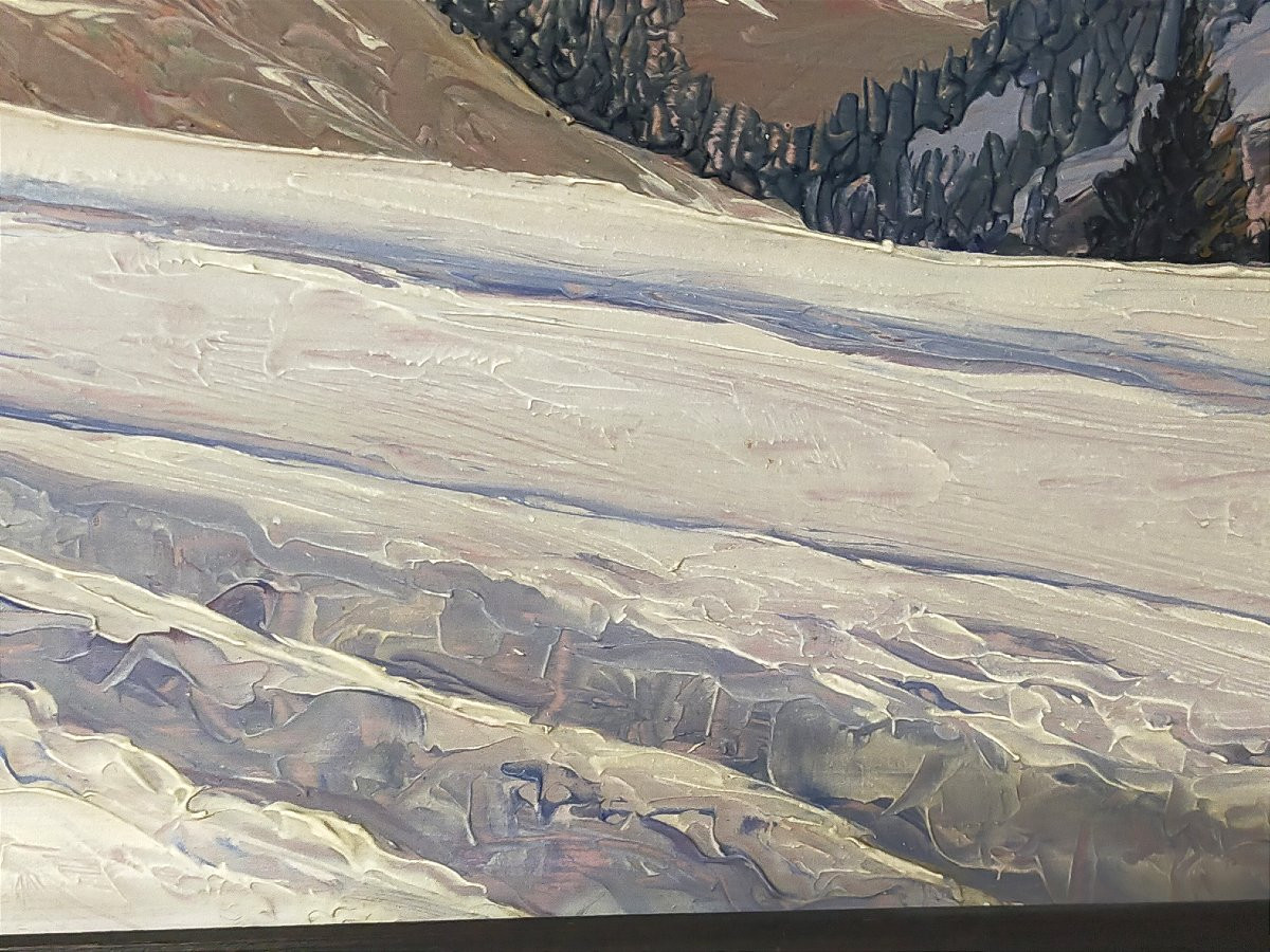 Angelo Abrate 1900/1985  Paysage alpin  le Dôme de Miage (haute savoie mont blanc)-photo-2