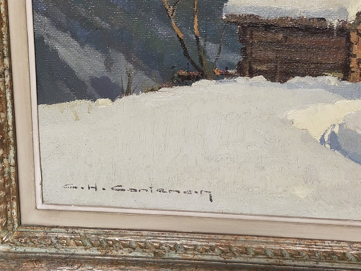 Charles Henri Contencin 1898/1955 Landscape Haute-savoie Mont Blanc Chamonix -photo-3