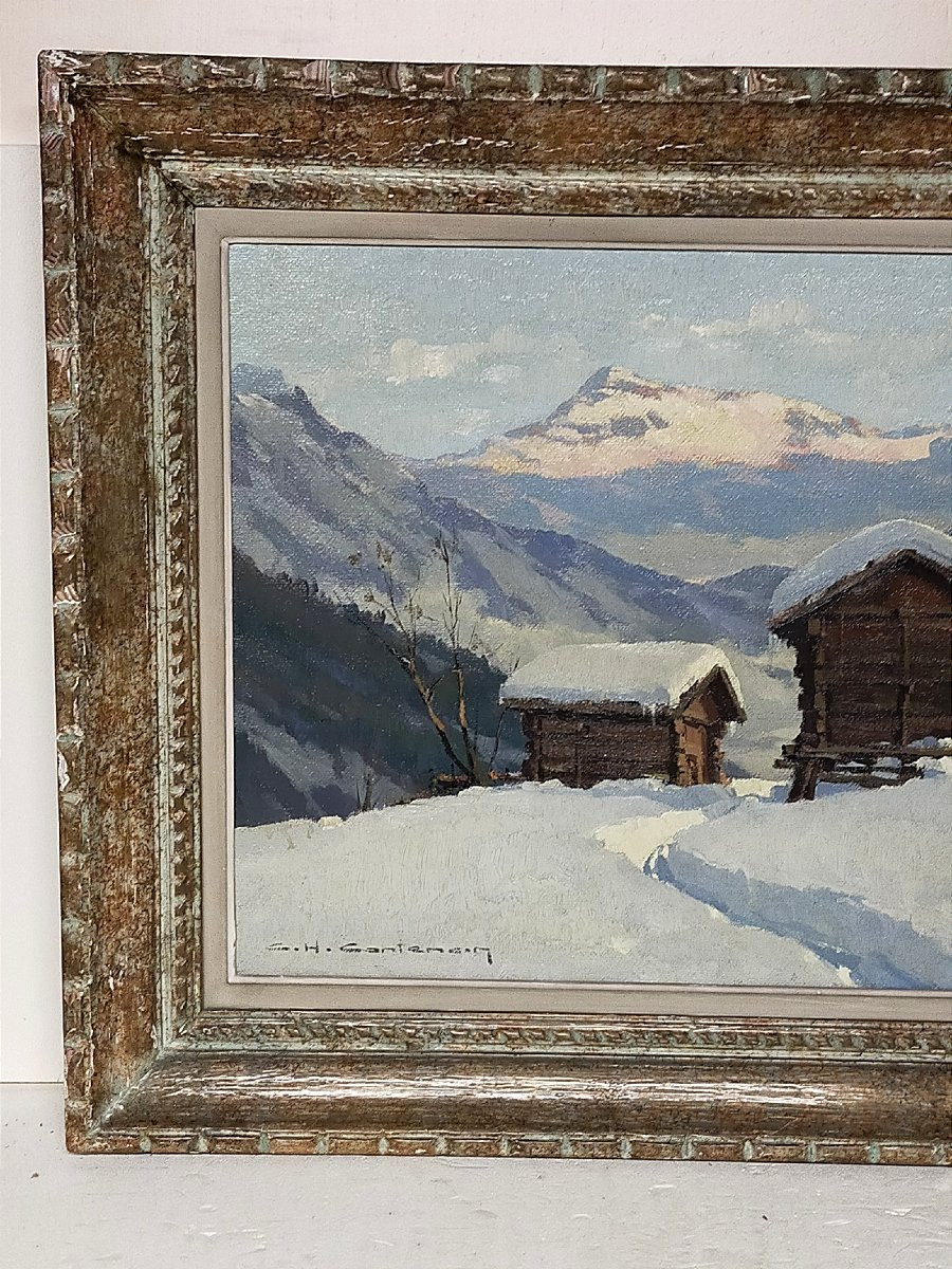 Charles Henri Contencin 1898/1955 Landscape Haute-savoie Mont Blanc Chamonix -photo-2