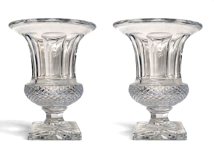 Saint Louis Grande Paire de vases Médicis versaille 