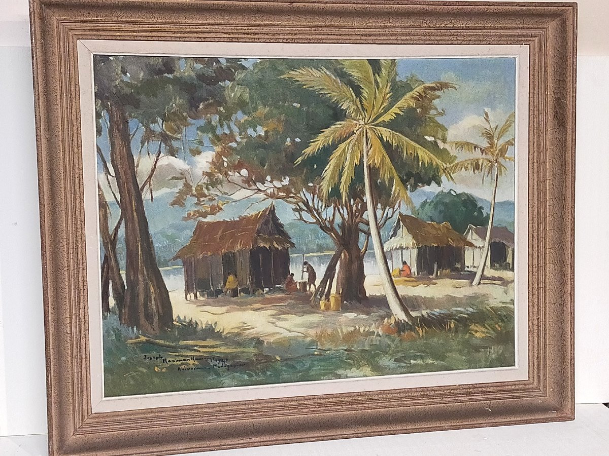 Ramanankamonjy Joseph (1898–1984) Scene Of Malagasy Life Madagascar Anivorano-photo-2