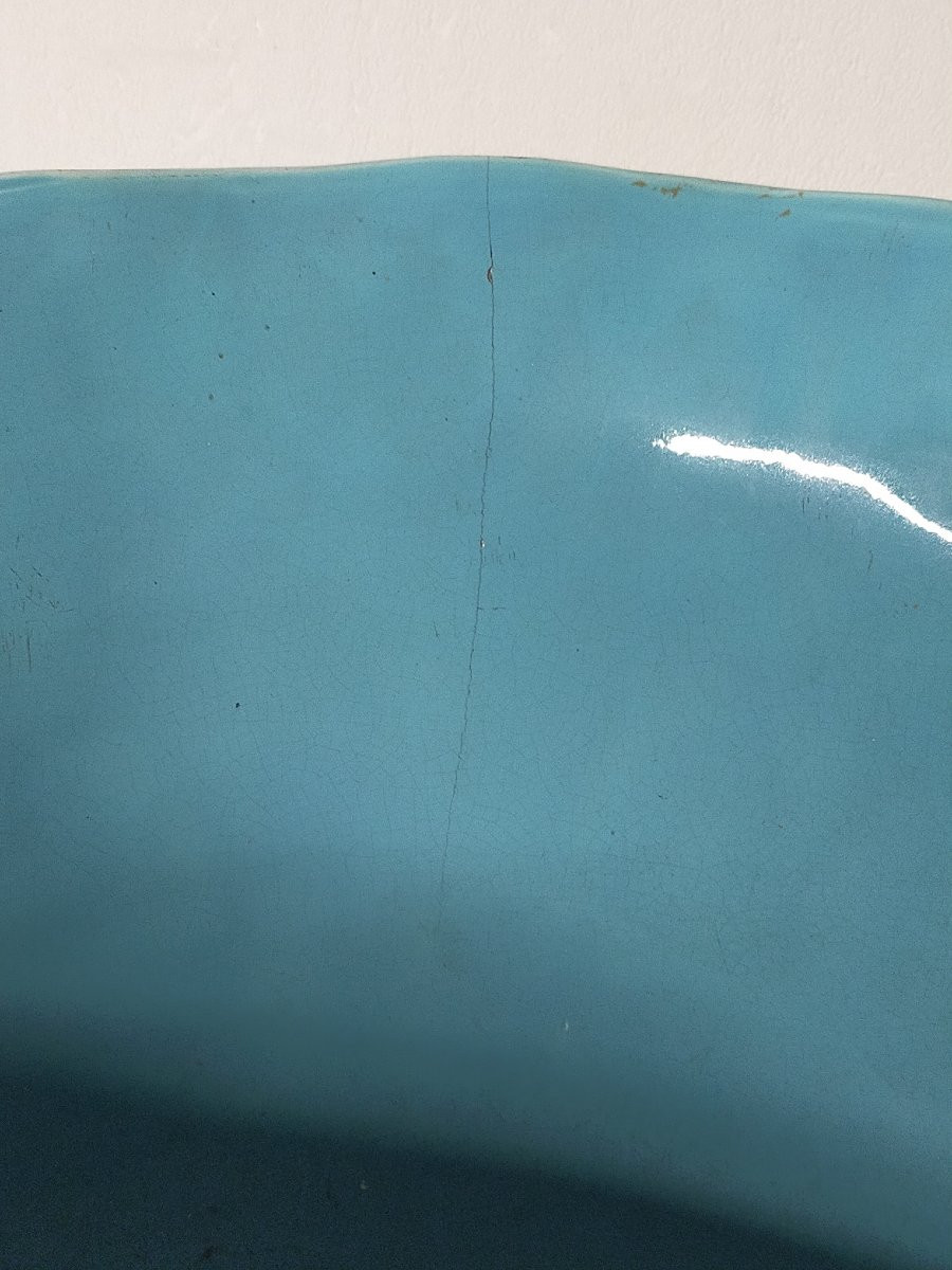 Paire  de jardinières 50cm cache pots Sarreguemines majolica aux faisans -photo-5