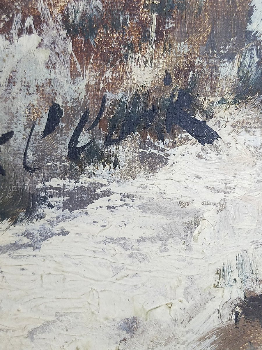 Paysage enneig&eacute;  signature a d&eacute;chiffrer -photo-2