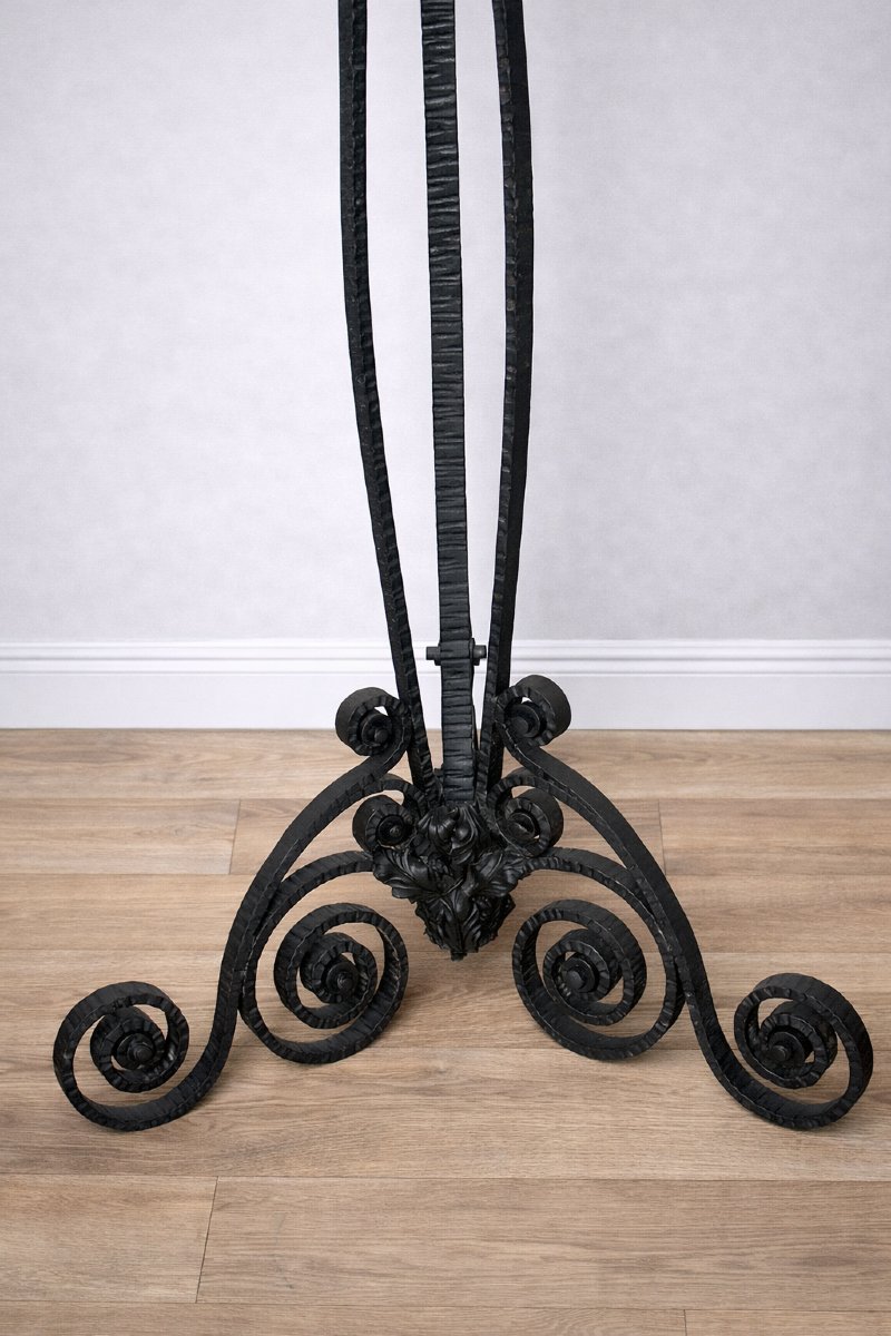 Lampadaire Muller Fr&egrave;res Lun&eacute;ville art d&eacute;co fer forger (&eacute;cole de nancy daum gall&eacute;)-photo-2