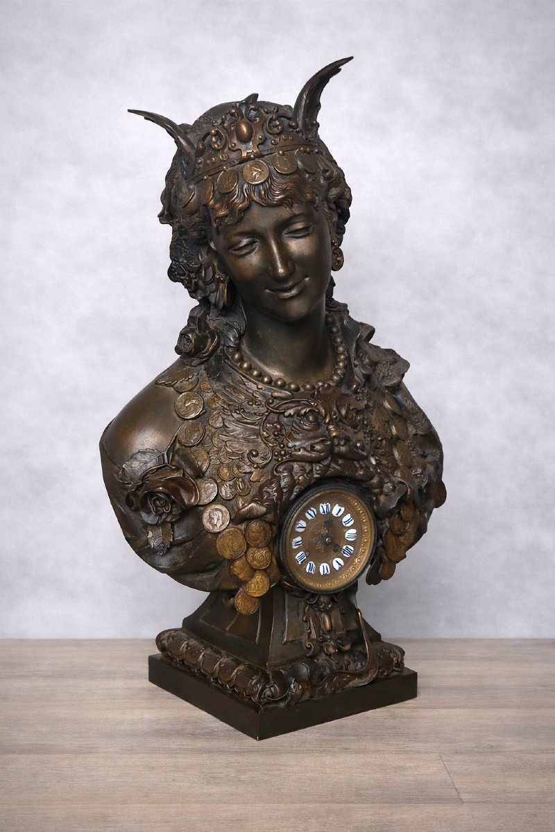 Pendule Arthur Waagen  "Le Temps C'est De L'Argent"-photo-3