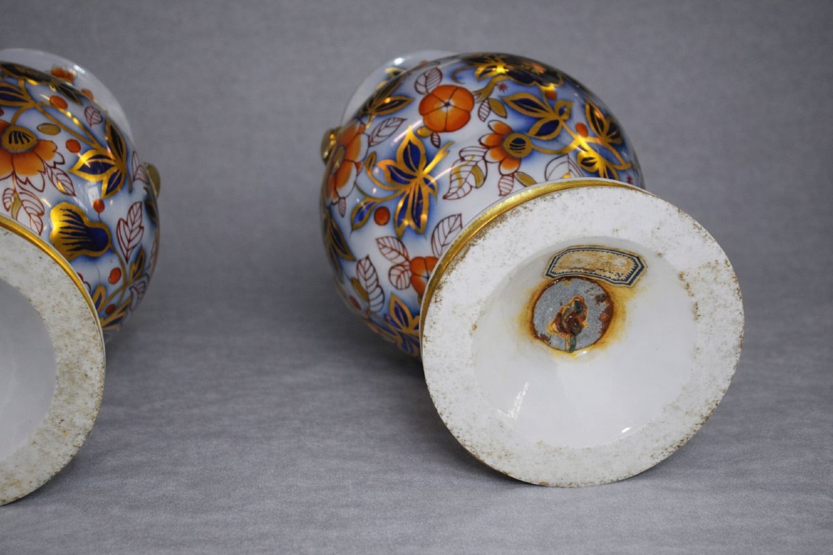 Paire de vases en porcelaine de Bayeux – Période Langlois -photo-3