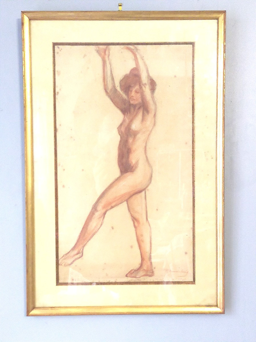 Paul Madeline (1863/1920)  La baigneuse sanguine Ecole de crozant ( detroy madeline alluaud...)-photo-2