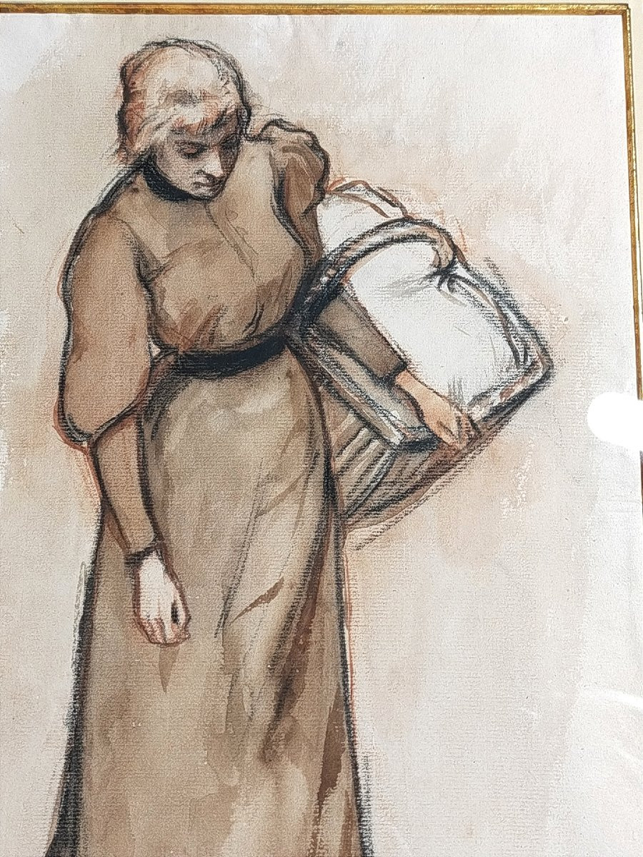 René Xavier François Prinet (1861-1946) Ink Charcoal Ink Wash-photo-3