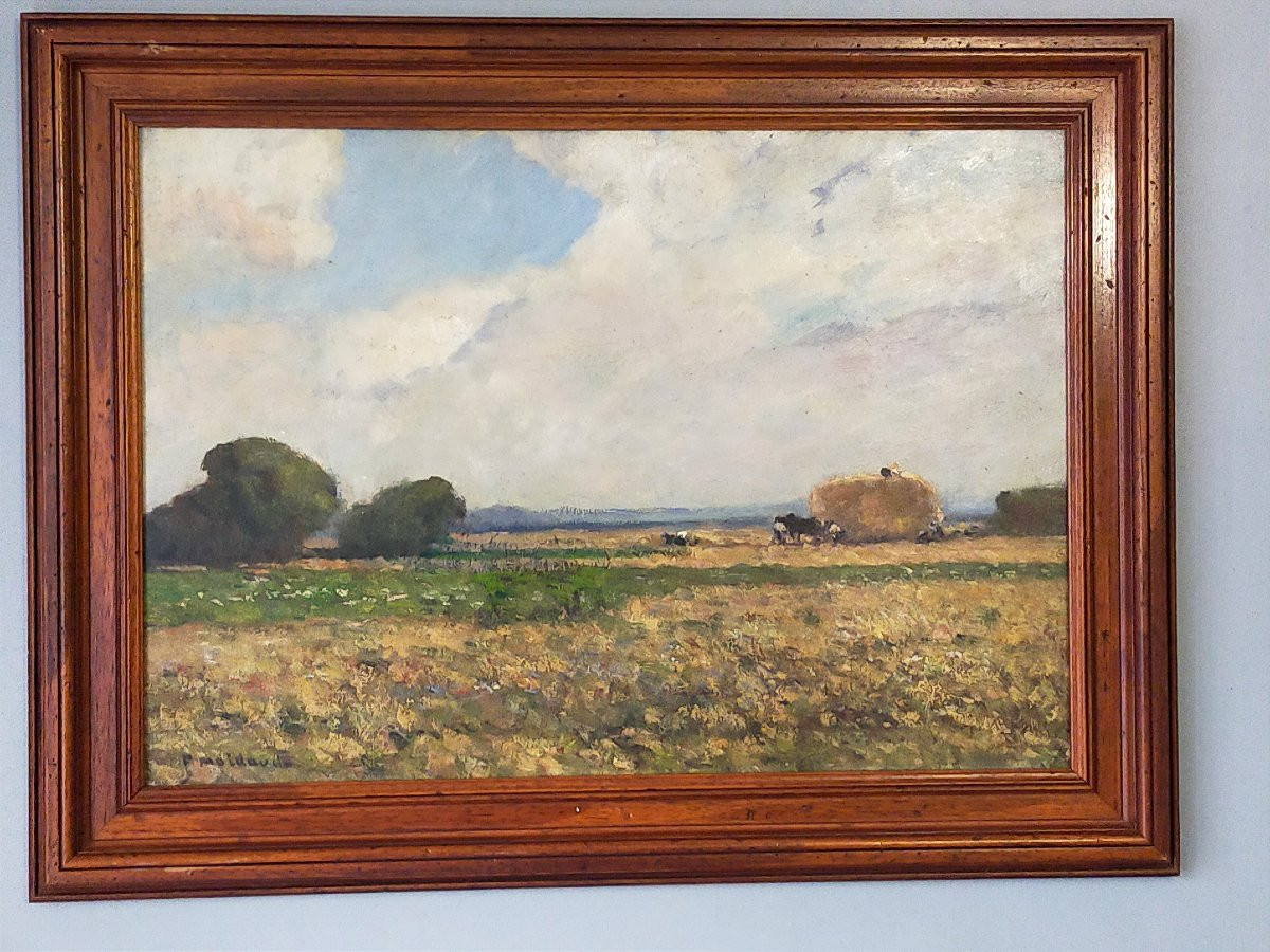 Fernand Maillaud (1863-1948) – Huile sur panneau double face, École de Crozant -photo-1