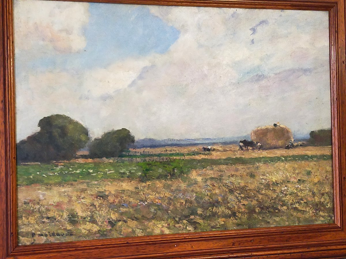 Fernand Maillaud (1863-1948) – Huile sur panneau double face, École de Crozant -photo-3