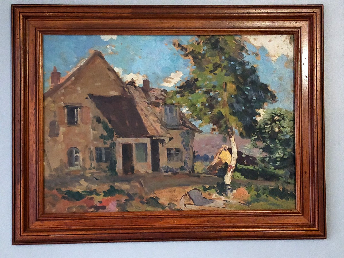 Fernand Maillaud (1863-1948) – Huile sur panneau double face, École de Crozant 