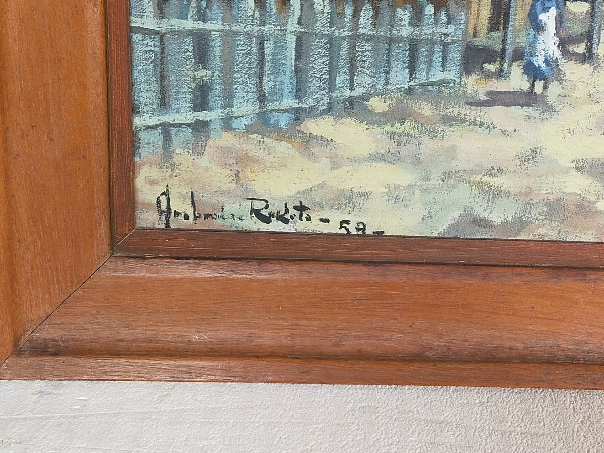 Ambroise Rakoto (20th Century) – Malagasy Village Scene (madagascar Ratova Ramanda...)-photo-3