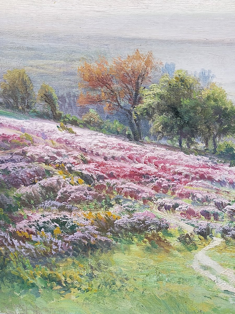Gaston Anglade (1854-1929) – Landscape With Heather – Crozant School-photo-3