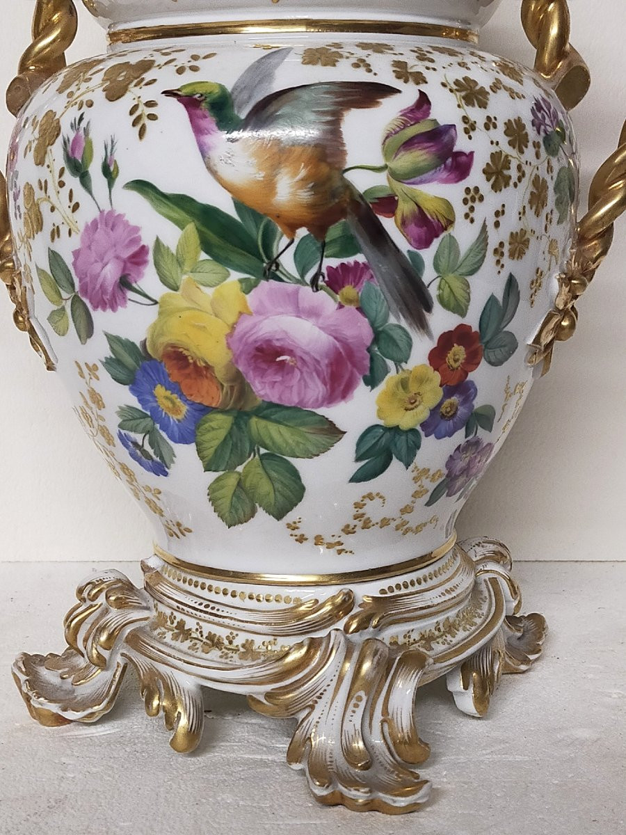 Covered Porcelain Flower Frog By Jacob Petit (1796-1868), Paris -photo-2